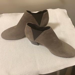 Aquatalia suede boot low cut medium heel slight mark on suede see photos
